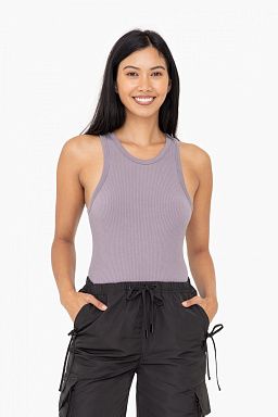 Ribbed Seamless Sleeveless Bodysuit