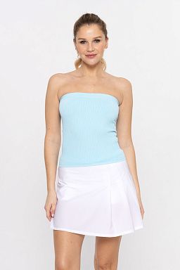 Seamless Ribbed Tube Top Bright blue