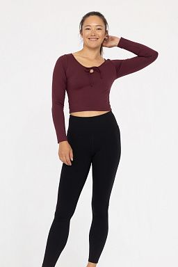 Soft Scoop Long Sleeve Active Top Plum 24