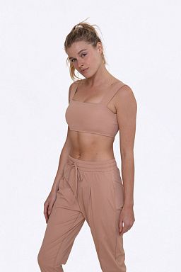 Solid Square Neck Sports Bra