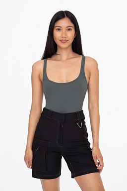 Square Neck Ribbed Bodysuit