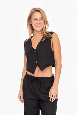 Tailored Resort Cropped Vest