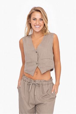 Tailored Resort Cropped Vest