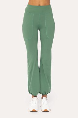 Venice Bubble Hem Leggings Dark basil