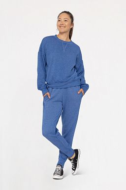 Sweater & Burned Out Fleece Team blue set