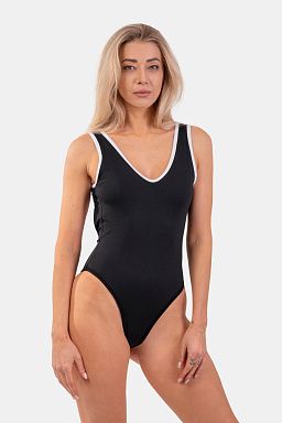 One-piece Swimsuit Black French Style