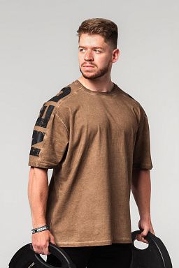 Washed-off Oversized T-shirt LIFTING CLUB