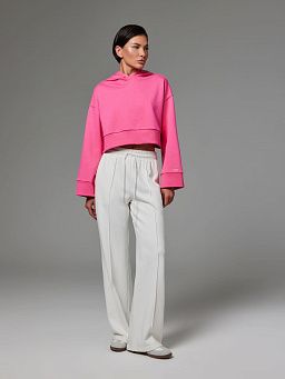 Oversize Pink & Palazzo White set