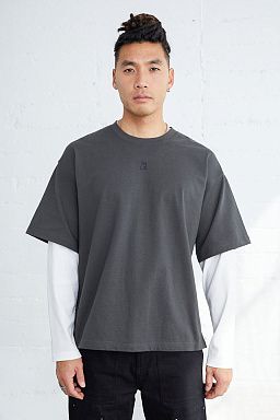 Fels 2Fer Boxy Tee Charcoal