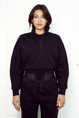 Sirius Funnel Neck Sweatshirt Black